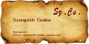 Szongoth Csaba névjegykártya